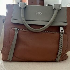 Vince Camuto Pink/Gray/White Ayla Satchel